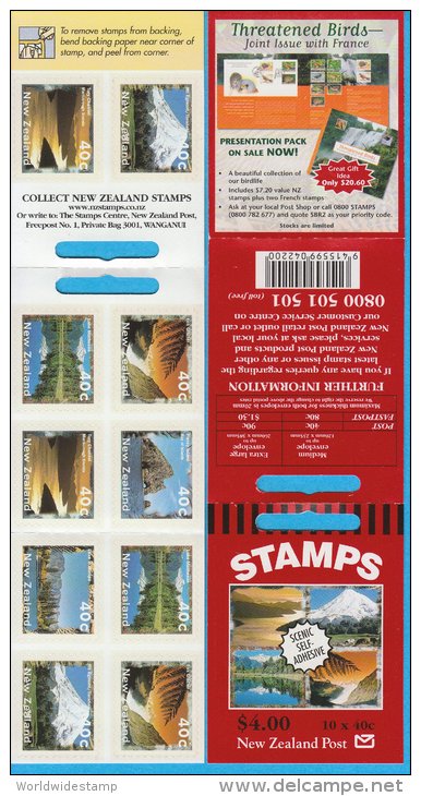 New Zealand Stamp Booklet: 1996 Scenic View, $4.00, NZ137036 - Booklets