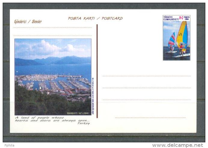 1999 TURKEY TOURISM - WINDSURFING - MARMARIS MARINA POSTCARD - Enteros Postales