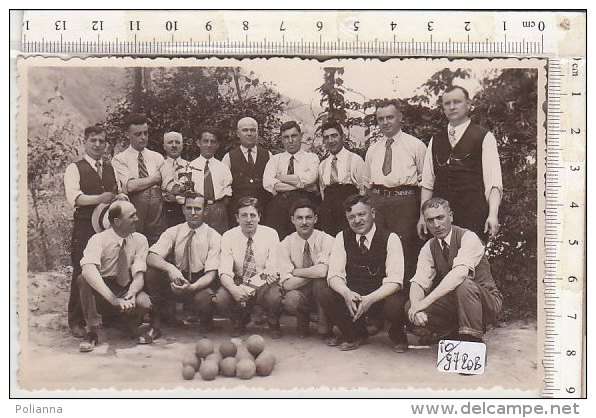 PO9720B# SPORT GIOCO BOCCE - GRUPPO GIOCATORI ESPERIENZA AVIAZIONE  No VG - Boule/Pétanque