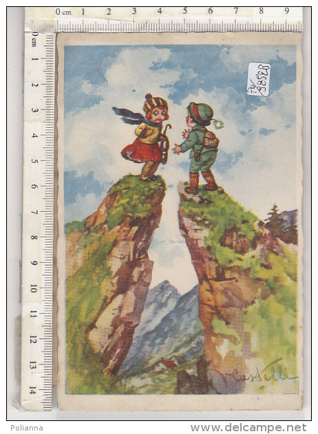 PO9852# ILLUSTRATORE CASTELLI - BAMBINI COPPIE ALPINISTI - MONTAGNA  No VG - Castelli