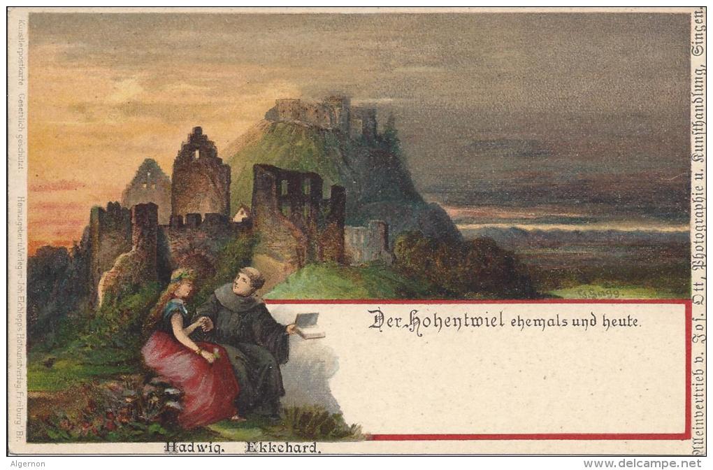 7386 -  Der Hohentwiel Ehemals Und Heute Hadwig Ekkchard Litho - Schlesien