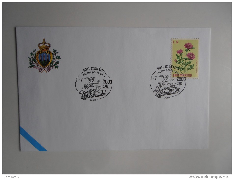 REPUBBLICA DI SAN MARINO FDC - 6 ROCCHE PER LA PACE - Militaria