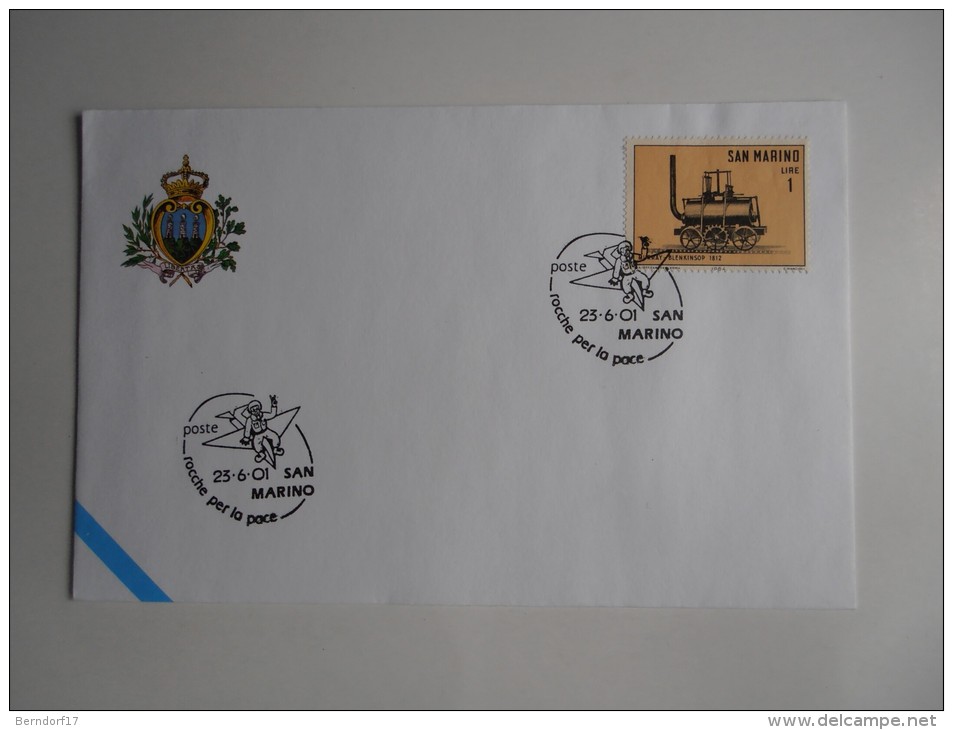 REPUBBLICA DI SAN MARINO FDC - 7 ROCCHE PER LA PACE - Militaria