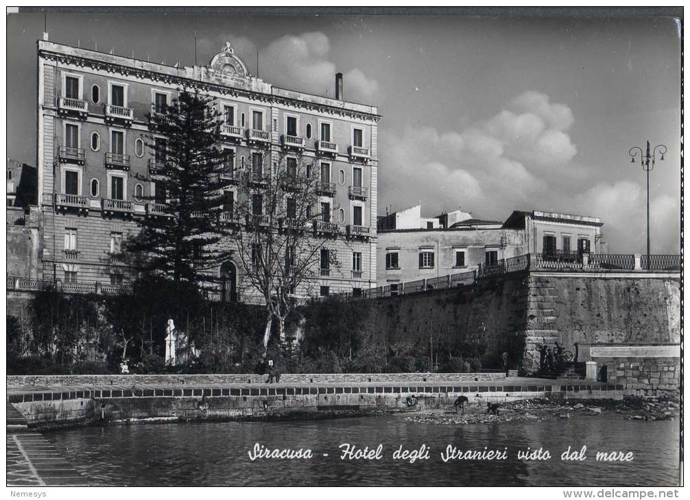 1952 SIRACUSA HOTEL DEGLI STRANIERI FG V SEE 2 SCAN - Siracusa