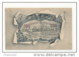 Représentation D'un Billet De Cinq Cents Francs Belges De 1902 Dans Une Enveloppe. - Münzen (Abb.)