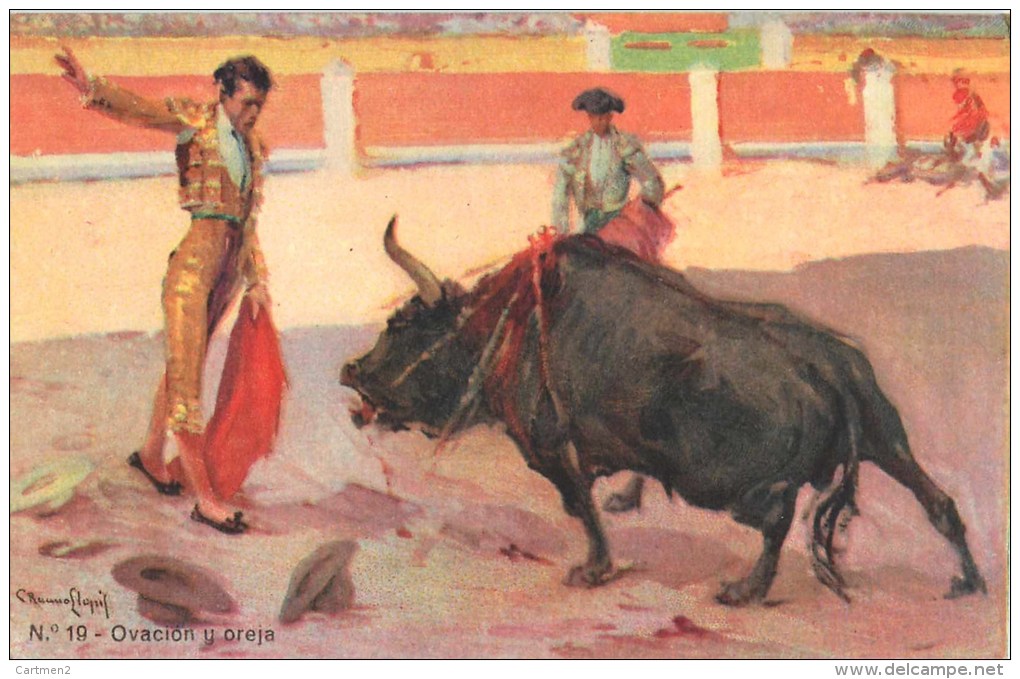 3 CPA : ILLUSTRATEUR RUANO LLOPIS TAUROMACHIE TORERO TOREADOR TAUREAUX CAMP GARDIANE - Otros & Sin Clasificación