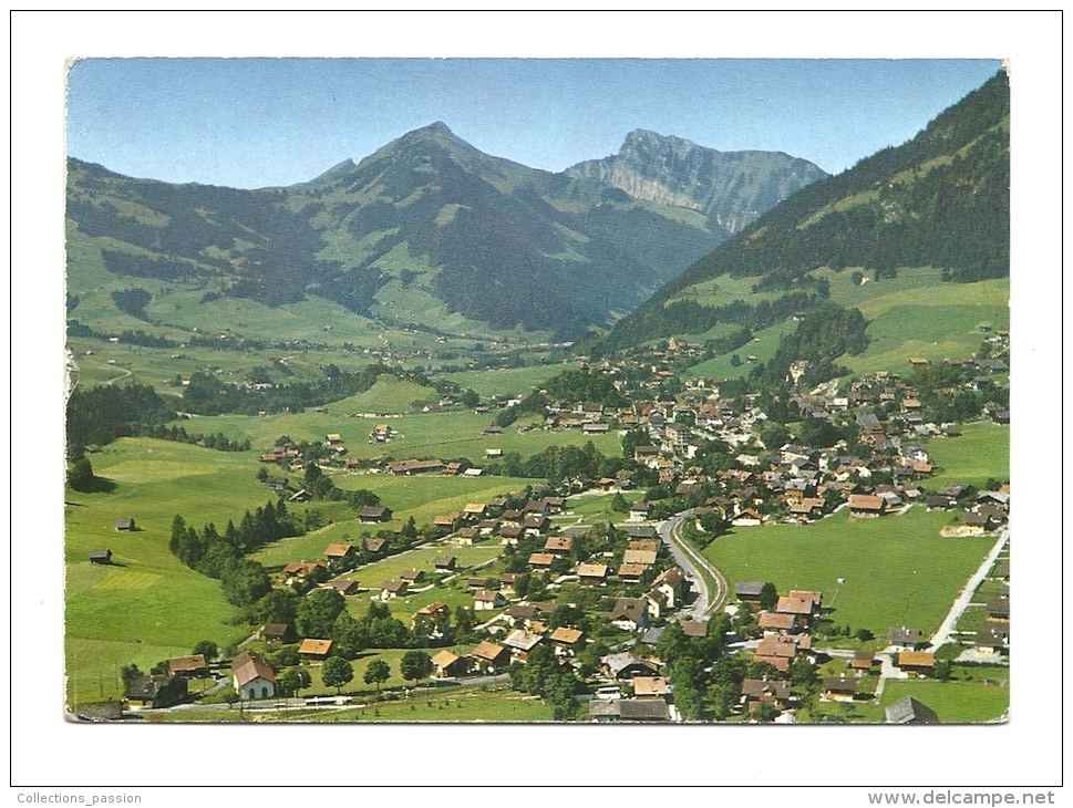 Cp, Suisse, Château D'Oex, Planachaux Et PLanachaux Et Dent De Corjon, Voyagée 1962 - La Chaux