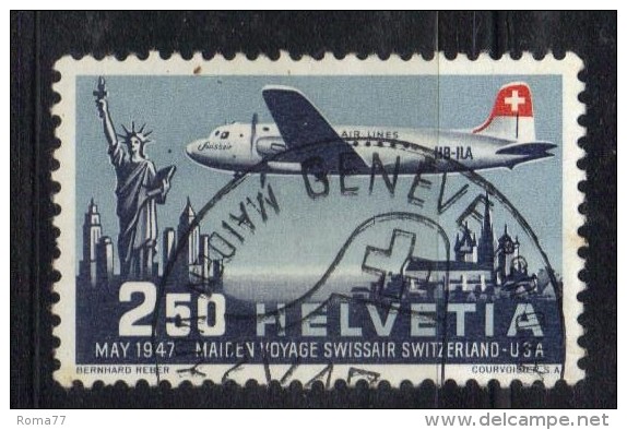 BIN105 - SVIZZERA 1947, Posta Aerea La Serie N. 41 Used - Oblitérés