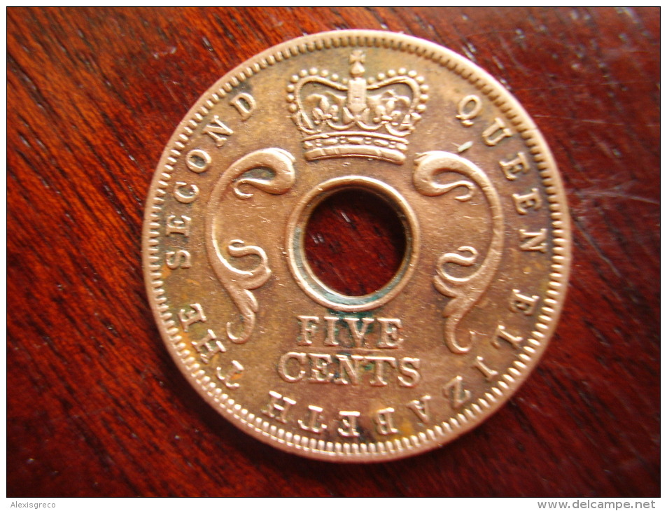 BRITISH EAST AFRICA USED FIVE CENT COIN BRONZE Of 1963 - British Colony