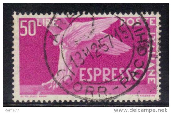 AP986 - REPUBBLICA , Espresso Il 50 Lire Con Filigrana Stelle 65° DX Used - Errors And Curiosities