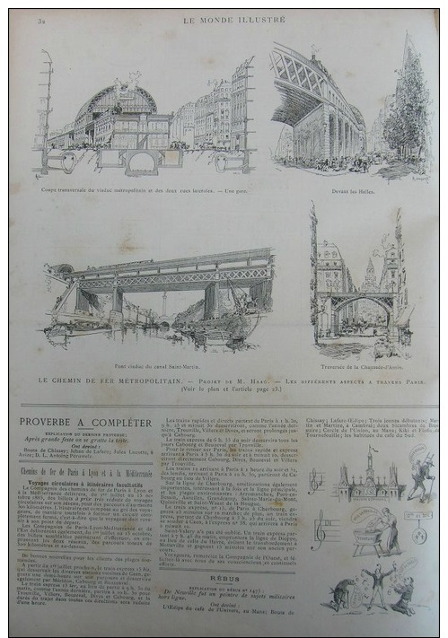 N°1476MONDE 1885:AMBASSADE MAROCAINE A PARIS HIPPODROME LONGCHAMPS/ARRIVEE STATUE LIBERTE A NEW-YORK/METRO