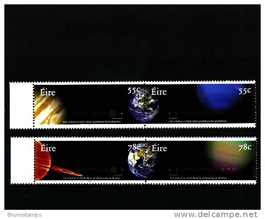 IRELAND/EIRE - 2007  PLANETS  TWO PAIRS  MINT NH - Unused Stamps