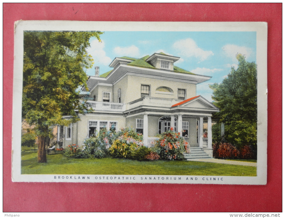 Brooklawn Osteopathic Sanatorium & Clinic  BiFold- New York > Syracuse 1936 Cancel ---  -------  Ref 991 - Syracuse