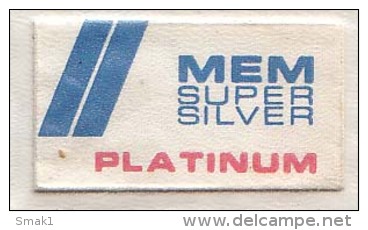 RAZOR BLADE RASIERKLINGE MEM SUPER SILVER  PLATINUM  Nicht Ohne Rasierer Gefüllt - Rasierklingen