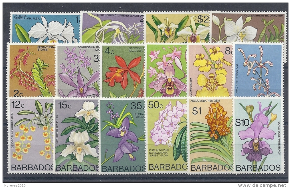 130504198  BARBADOS  YVERT  Nº  373/388  **  MNH - Barbades (1966-...)