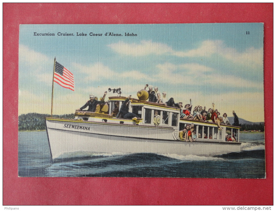 Idaho > Excursion Cruiser  Lake  Coeur D'Alene   Linen Not Mailed  Ref 992 - Coeur D'Alene