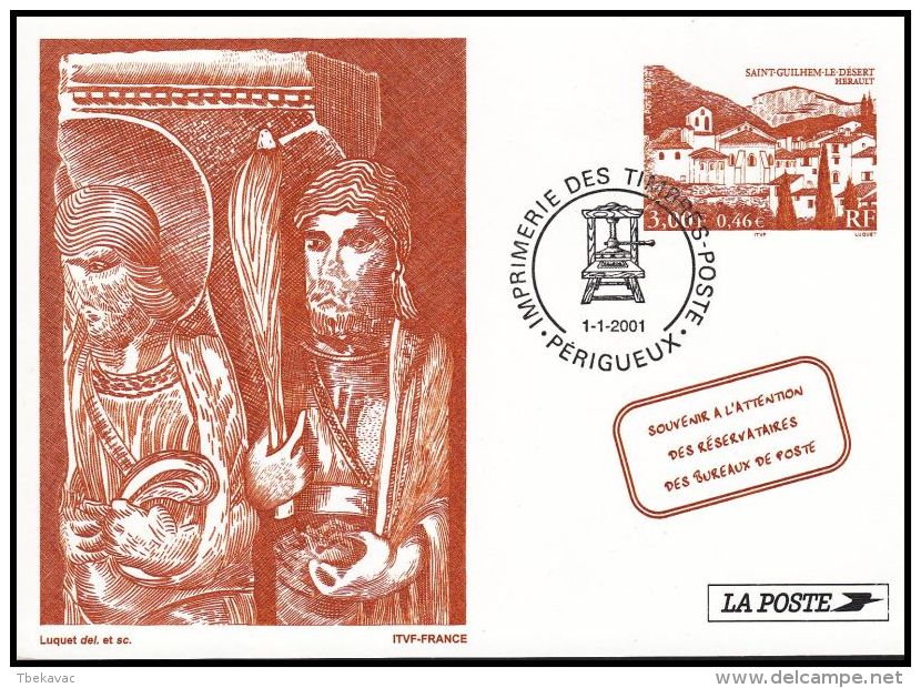 France 2001, Postal Stationery - Official Stationery