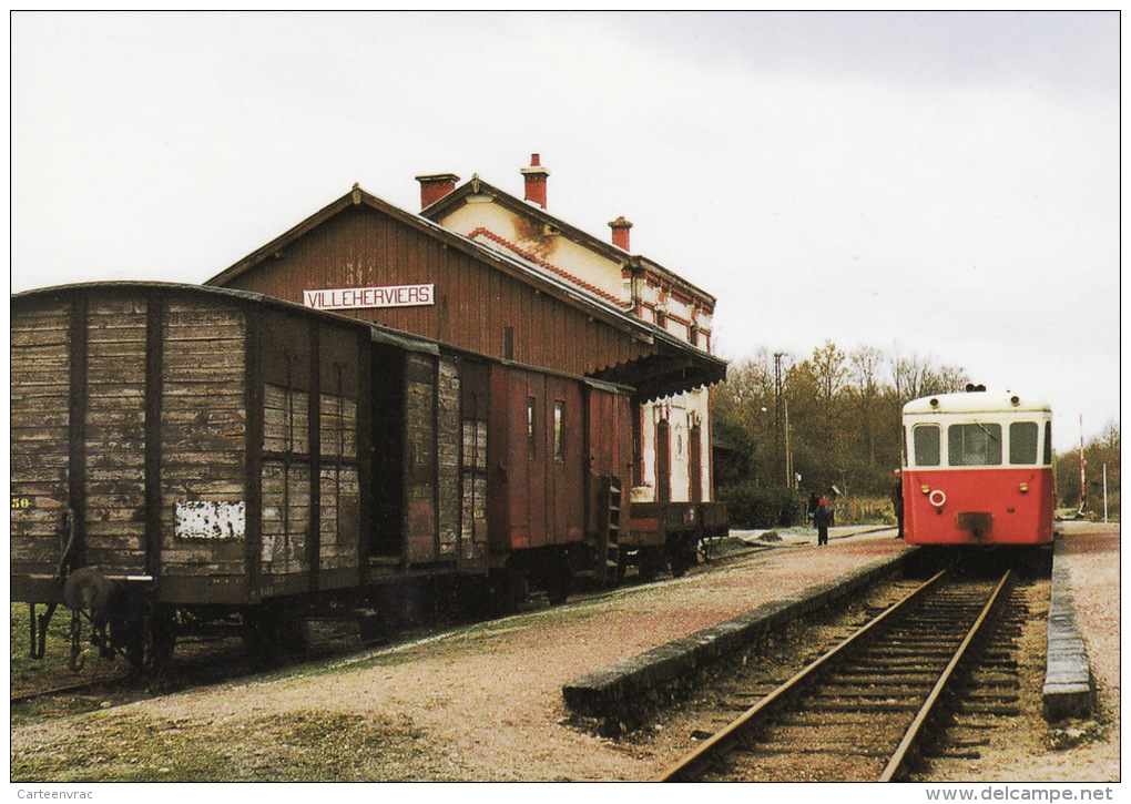 CF 115 En Gare De  VILLEHERVIERS Autorail De Dion OC2 - Autres & Non Classés