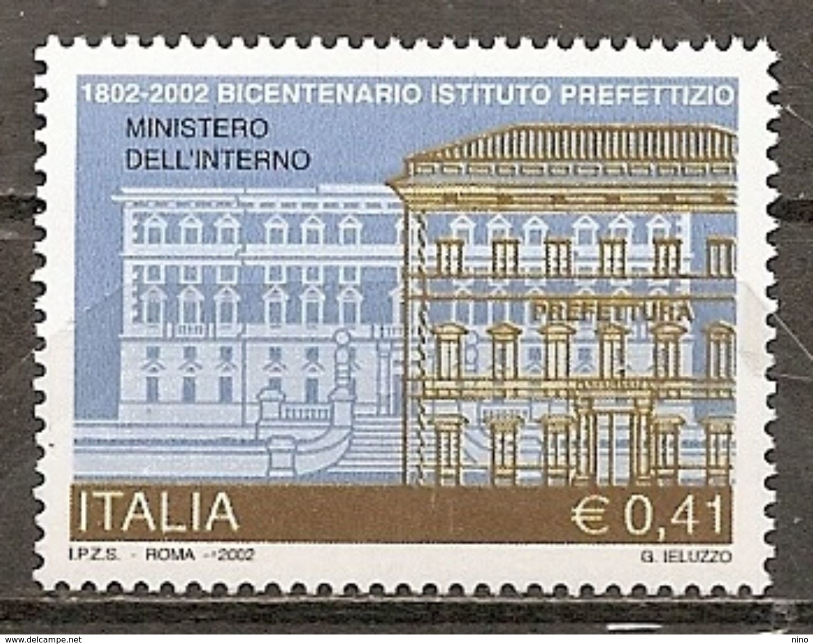 Italy. Scott # 2501 MNH. Prefectural Institute Bicent. 2002 - 2001-10:  Nuovi