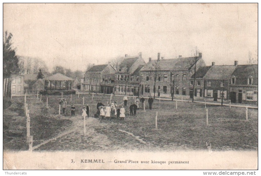 CPA KEMMEL GRAND PLACE AVEC KIOSQUE PERMANENT - Heuvelland