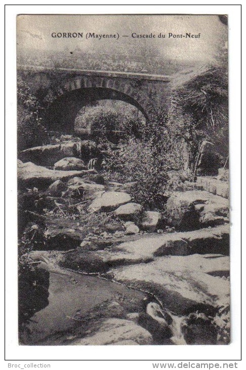 Gorron - Cascade Du Pont-Neuf - Manques Et Papier Collé Au Dos - Gorron