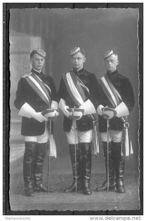 Studentika Deutsche Studenten, Fotokarte Ca. 1900 - Other & Unclassified