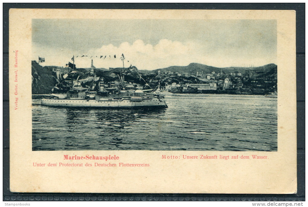 Marine Schauspiele Unter Dem Protektorat Des Deutschen Flottenverein, Ca. 1890 - Warships
