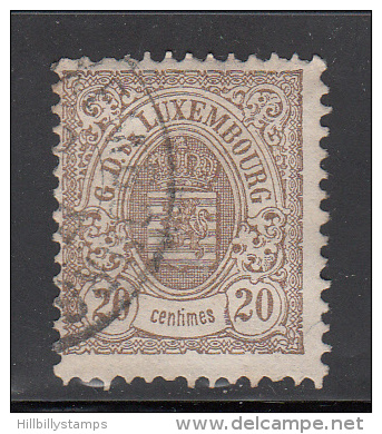 Luxembourg  Scott No. 45  Used  Year 1881 - 1882 Allegory