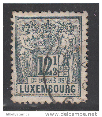 Luxembourg  Scott No. 53  Used  Year 1882  Small Toning Spot--discounted - 1882 Allegorie