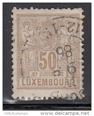 Luxembourg  Scott No. 57 Used  Year 1882 - 1882 Allegory