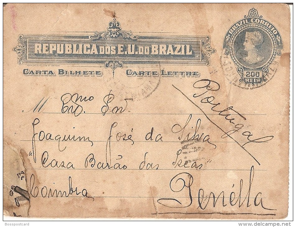 Manaus - Rio De Janeiro - São Paulo - Amazonas - Brasil. História Postal. Filatelia (postal Um Pouco Sujo) - Manaus