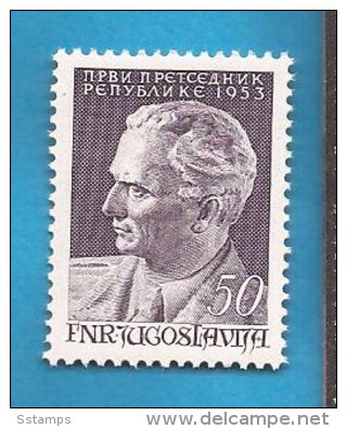 1953 X  728  JUGOSLAVIJA TITO FIRST PRESIDENT ARTE  MNH - Neufs