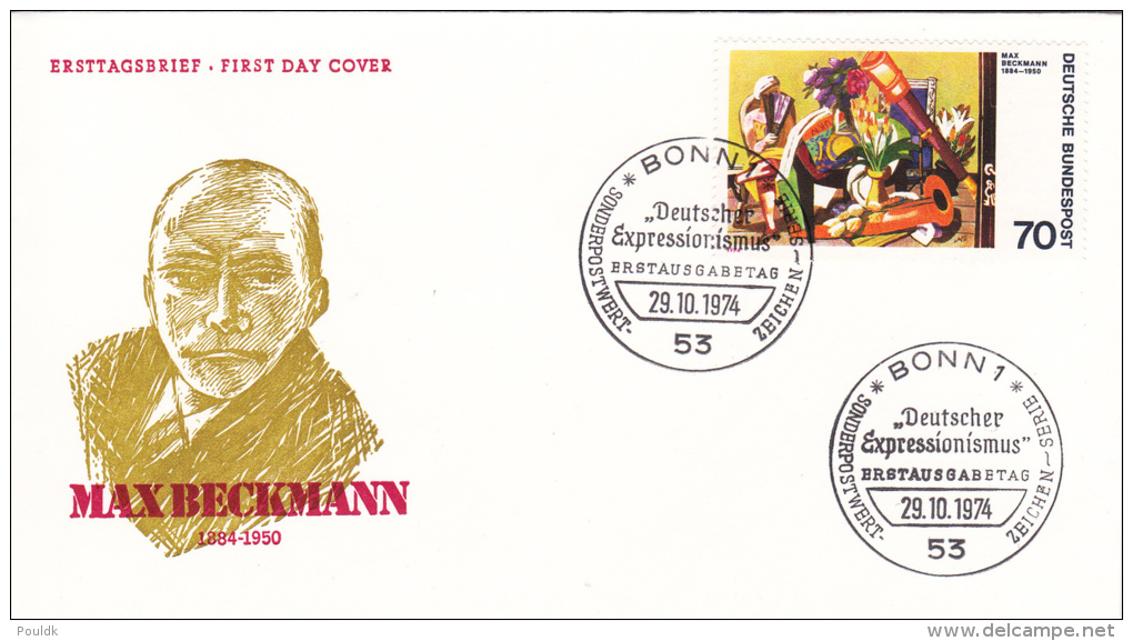 Germany FDC: 1974 Bonn Max Beckmann Deutsche Expressionismus  (C54) - Altri & Non Classificati