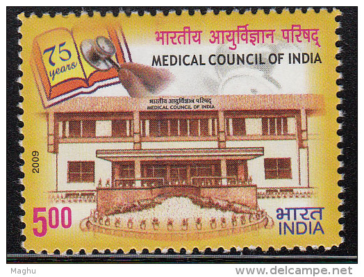 India MNH 2009, Medical Council Of India, Health, Stethoscope, Medicine, - Ungebraucht