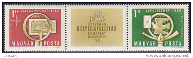 Ungarn 1958. Philately. Briefmarkenausstellung (B.1242) - Ungebraucht