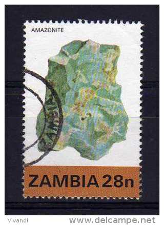Zambia - 1982 - 28n Minerals (Amazonite) - Used - Zambia (1965-...)