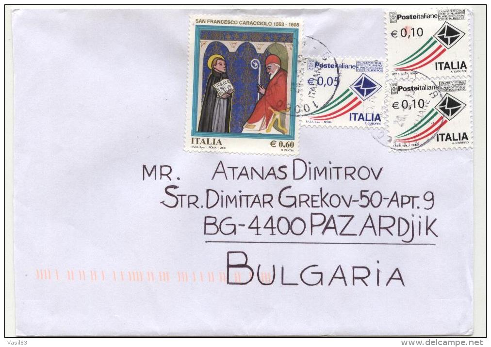 Mailed Cover (letter) With Stamps Religion Francis Caracciolo 2008 Post From  Italy - 2011-20: Usados