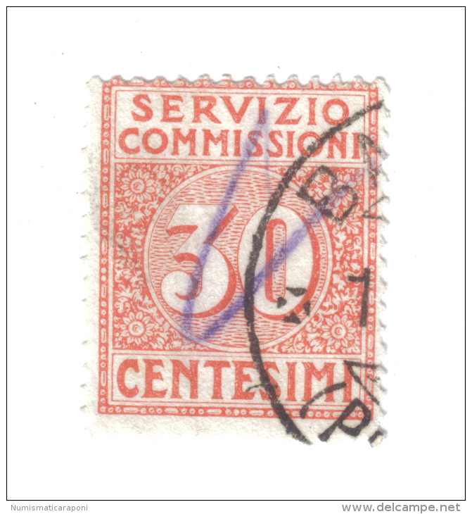 Servizio Commissioni 1913 Vitt. Em. III° 30 Cent  Usato   COD FRA.158 - Strafport