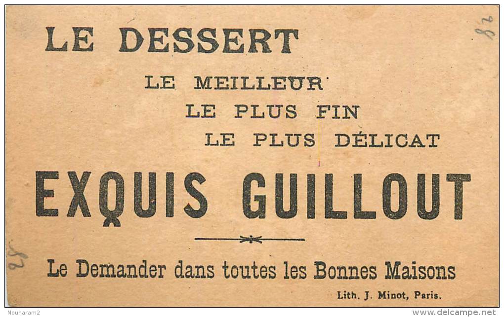Chromos Réf. C537. Biscuits Guillout, Paris - Inspection Scolaire - Ecolier, Verbes Réguliers Et Irréguliers - Other & Unclassified