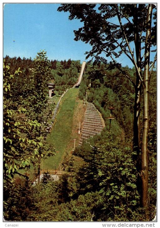 AK Klingenthal, Große Aschbergschanze, Gel, 1976 - Klingenthal