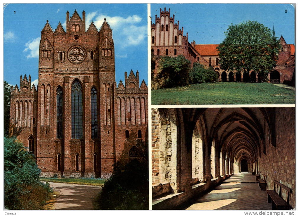 AK Kloster Chorin, Östlicher Kreuzgang, Westgiebel, Beschr, 1977 - Britz-Chorin