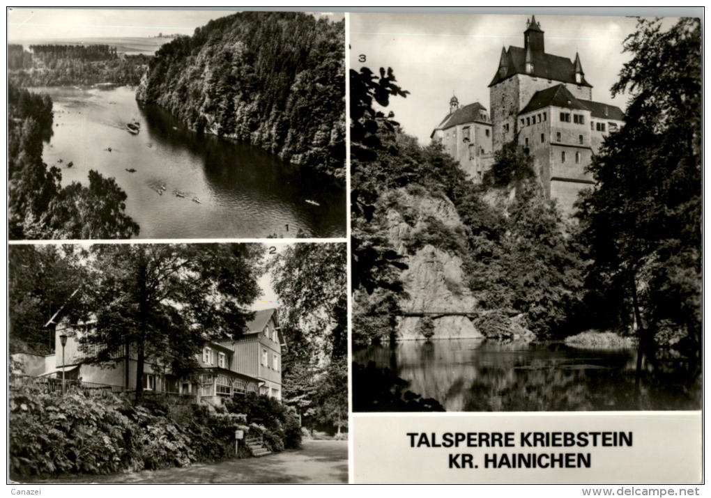 AK Talsperre Kriebstein, Kr. Hainichen, Waldhaus Lauenhain, Gel, 1983 - Mittweida