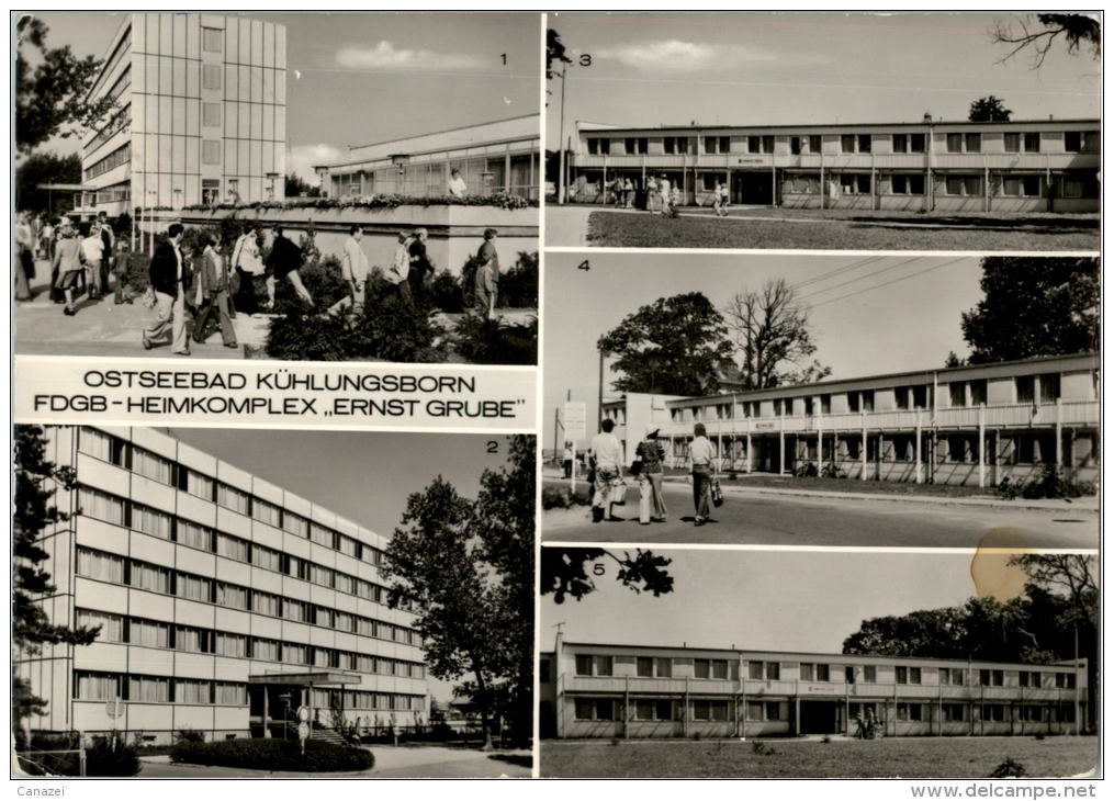 AK Kühlungsborn, FDGB-Heimkomplex Ernst Grube, Gel, 1985 - Kuehlungsborn