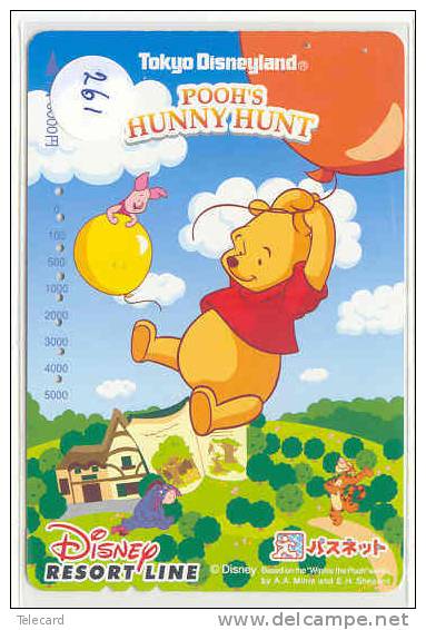 DISNEY Prepaidcard Japan (261) WINNIE THE POOH  *   Prepaid Karte Japan * Carte Prepayee Japon - Disney