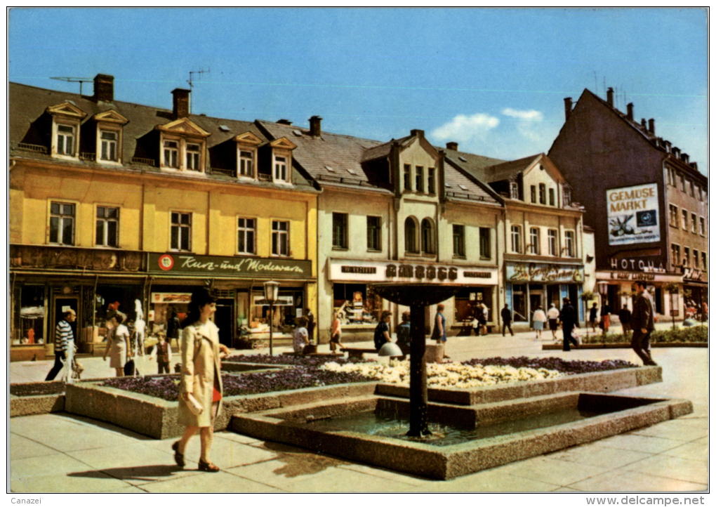 AK Aue, Am Altmarkt, Gel, 1975 - Aue