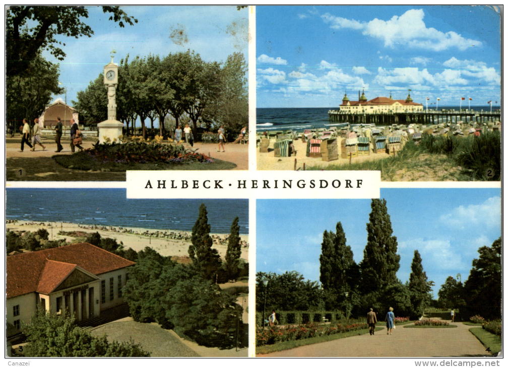 AK Ahlbeck, Kulturhaus, Kuranlage, Gel, 1975 - Usedom