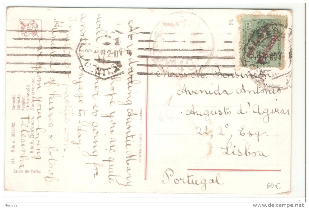 Tarjeta Postal Circulada Con Sello Marruecos. - Maroc Espagnol