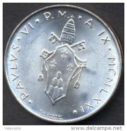 VATICANO  VATICAN - 500 Lire - 1971 - PAULUS VI - Y 123 - UNC - Silver Argento Plata Zilber Argent - Vatican