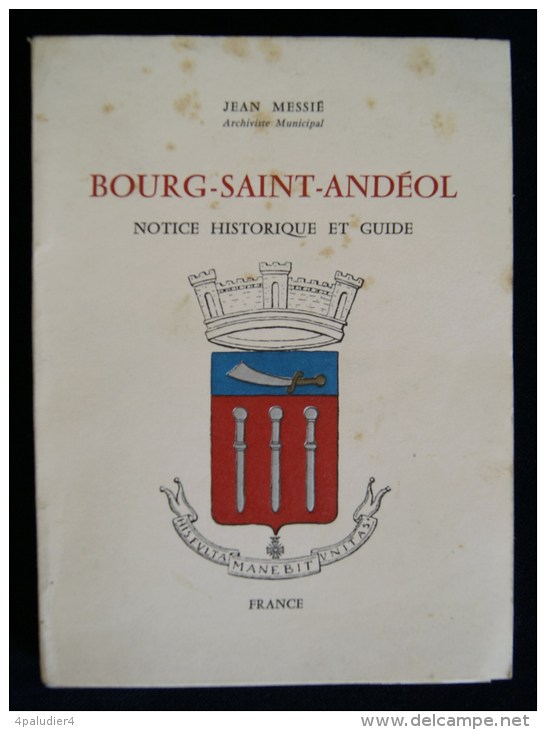 ( Ardèche) BOURG-SAINT-ANDEOL Notice Historique Guide Jean MESSIE 1964 - Rhône-Alpes