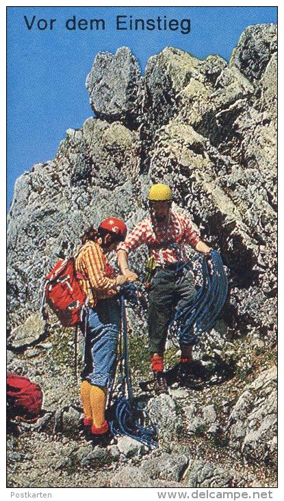 POSTKARTE GRÜSSE VON DER KAMPENWAND BEI ASCHAU BERGSTEIGER NORDWAND GIPFELKREUZ Mountain Climber Alpiniste Montagne - Escalada